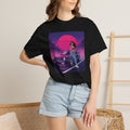 80s Retro Wave JDM Unisex T-Shirt — Anime Girl Leaning on Car