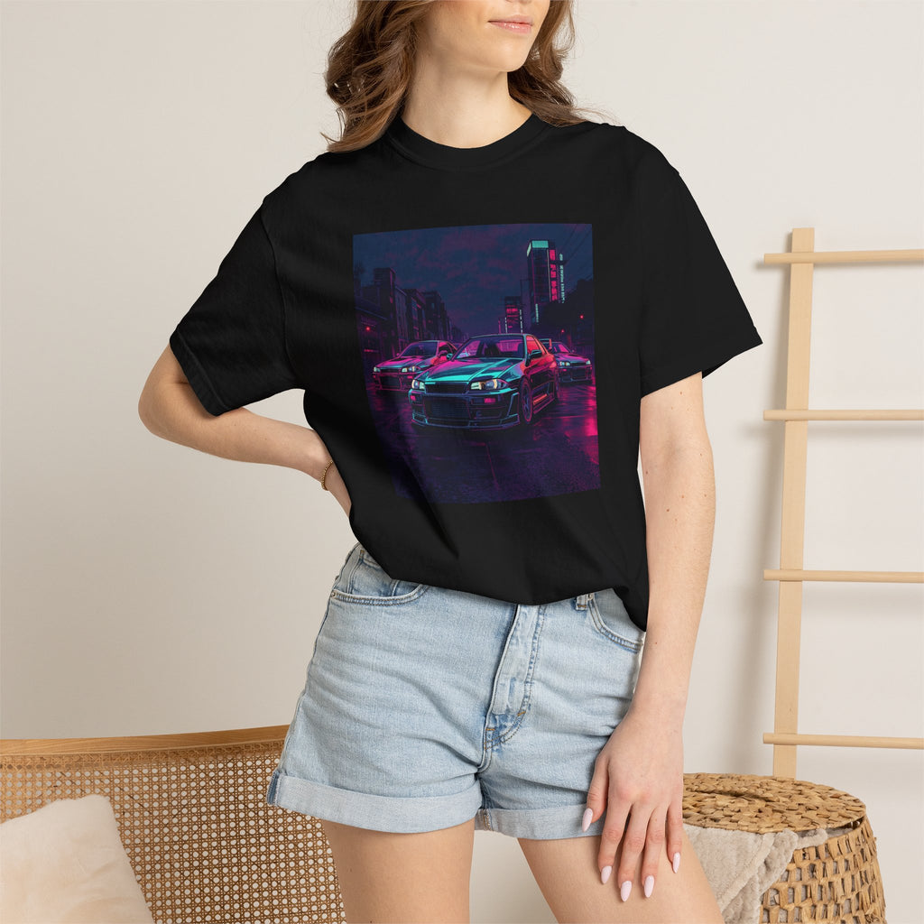 Retro Wave JDM Street Racing Unisex T-Shirt — 90s Cyberpunk Aesthetic