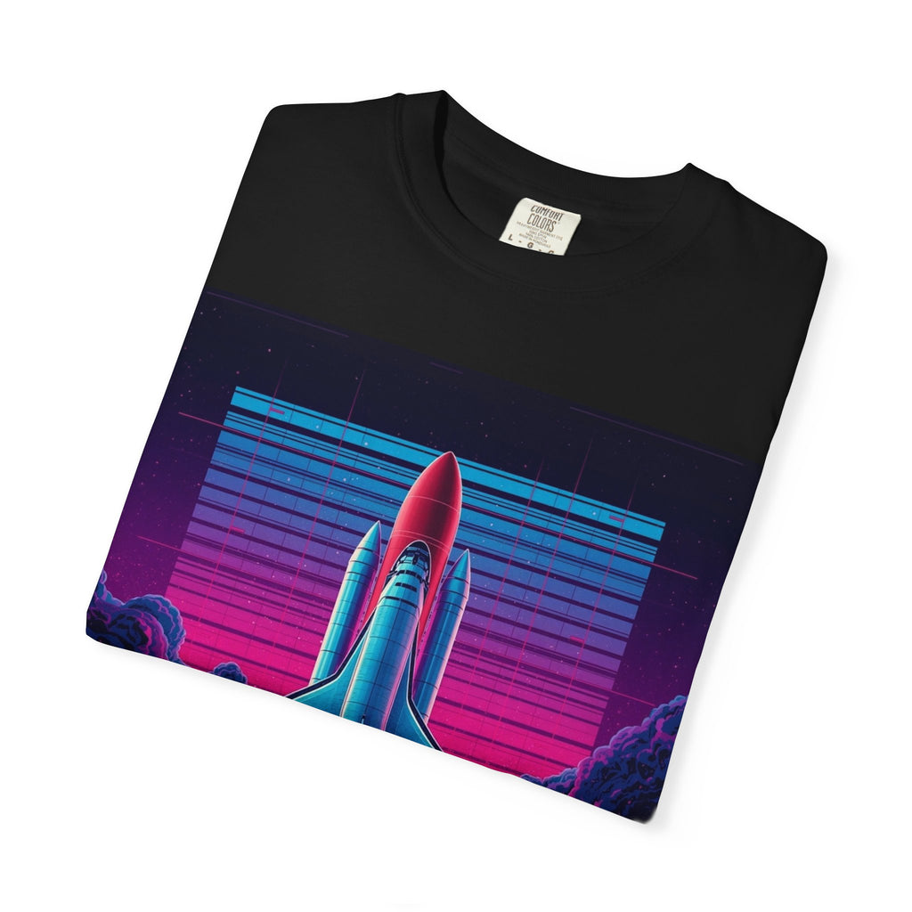 Retro 80s Space Shuttle Tee — Vaporwave Rocket Blast T-Shirt