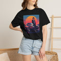 Retro 80s JDM Unisex T-Shirt — Anime Guy Leaning on Car